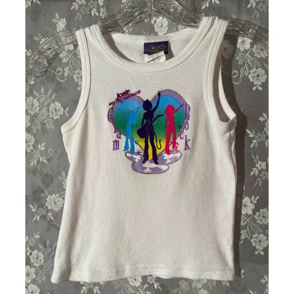 Vintage 2001 Josie & The Pussycats Movie Tank Top Y2K 2000s Girls 7/8 Womens XS